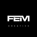 FEM Letter Initial Logo Design Template Vector Illustration