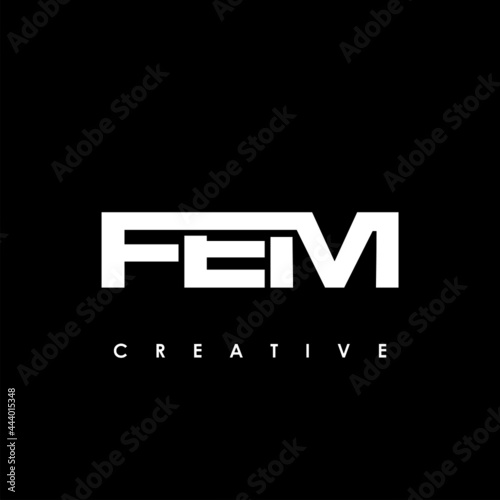FEM Letter Initial Logo Design Template Vector Illustration