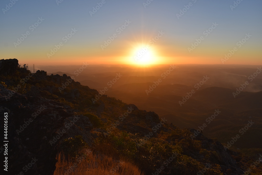 sunset in the mountains