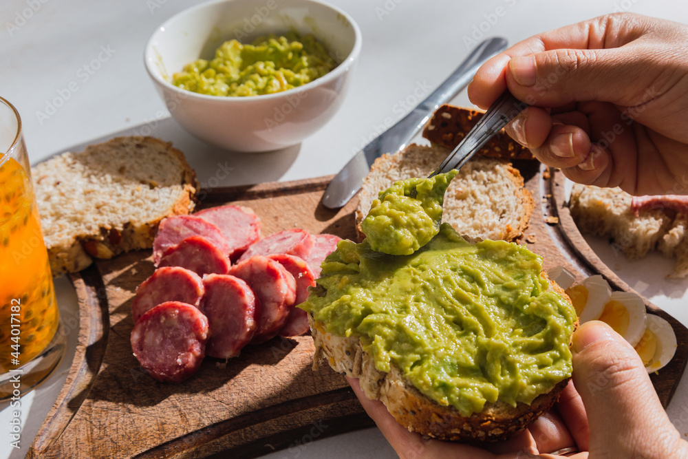 Delicious image of a succulent Latin American breakfast. Delicious image of a succulent Latin American breakfast.