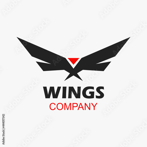 abstract,eagle Logo and wings Icon design vector illustration template