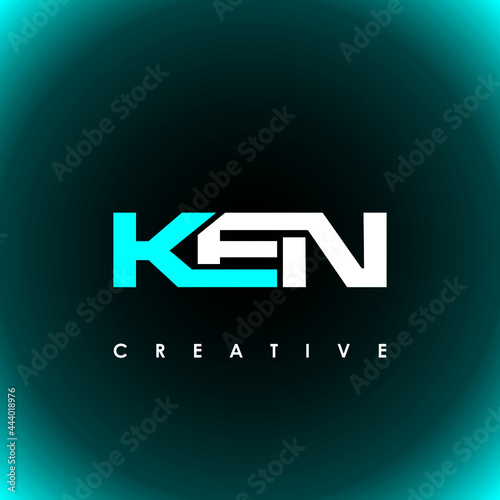 KEN Letter Initial Logo Design Template Vector Illustration