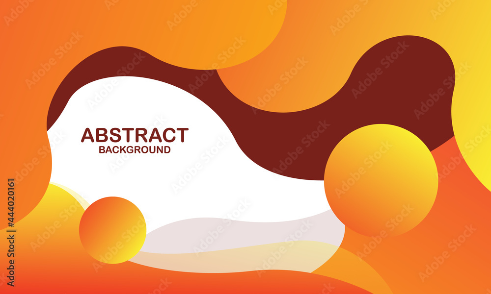 Liquid color background design. orange elements with fluid gradient. Dynamic shapes composition. Vector illustration