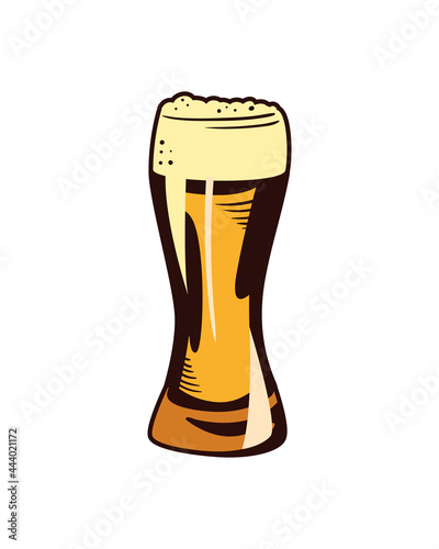weizen of beer isolated
