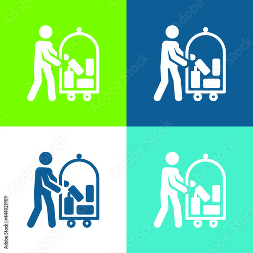 Bellboy Flat four color minimal icon set