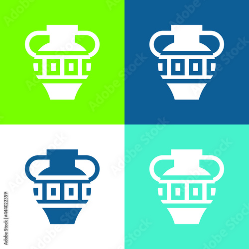 Amphora Flat four color minimal icon set