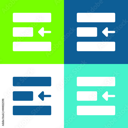 Align Flat four color minimal icon set