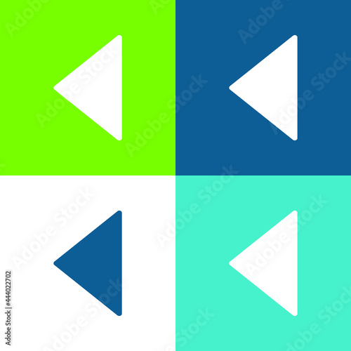 Free Download Back Filled Arrow Flat four color minimal icon set - GFXLoad