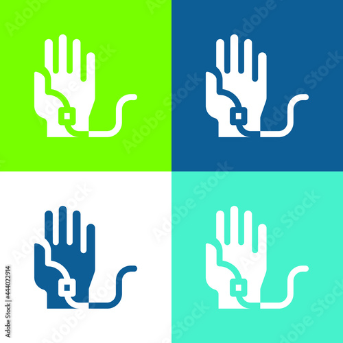 Blood Transfusion Flat four color minimal icon set