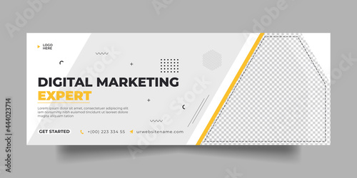 Digital marketing facebook cover social media post and web banner template