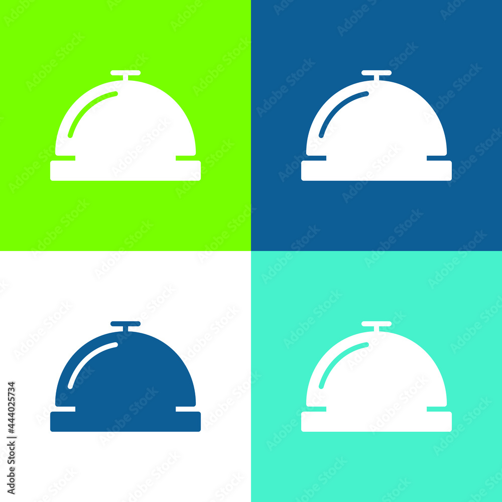 Bell Flat four color minimal icon set Bell Flat four color minimal icon set