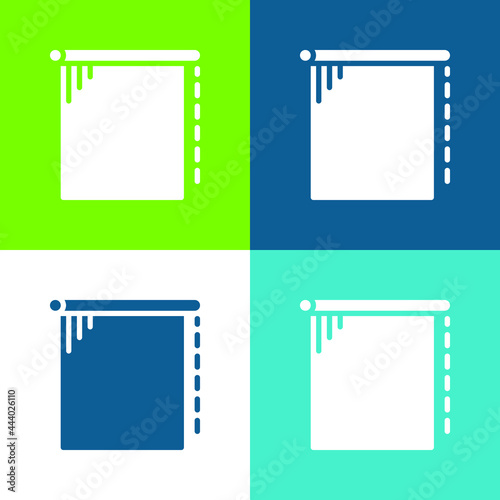 Blind Flat four color minimal icon set