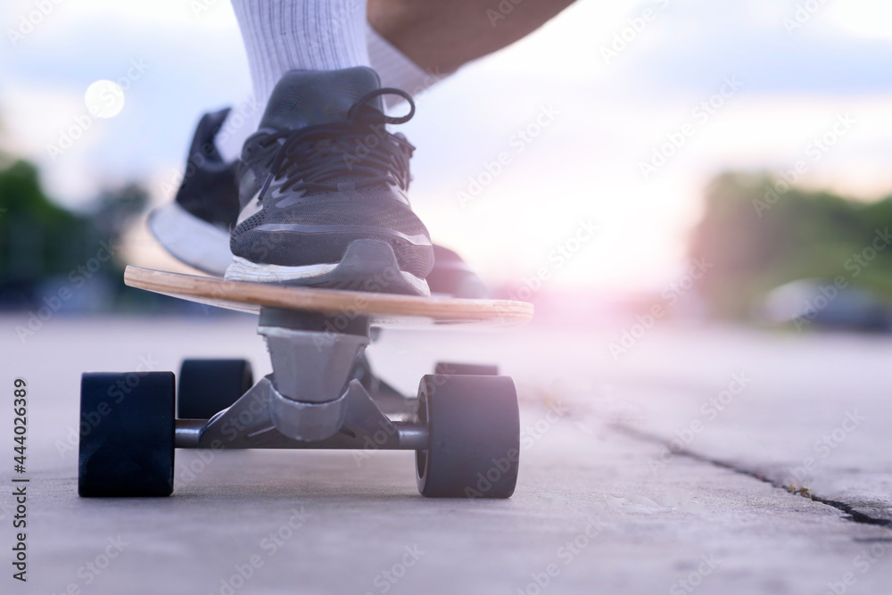 Fototapeta premium person on skateboard