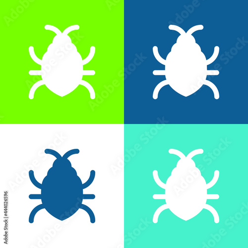 Big Bug Flat four color minimal icon set