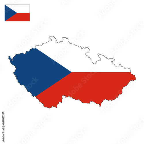 Czech republic map vector graphics