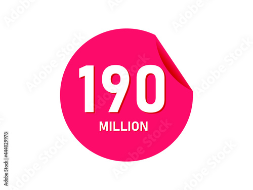 190 million texts on the white background