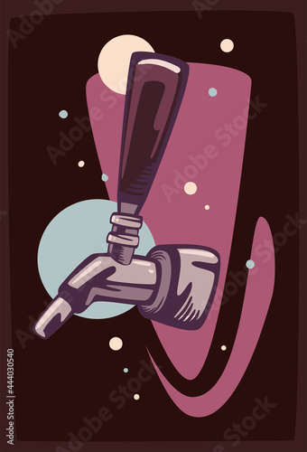 poster with draught beer tap