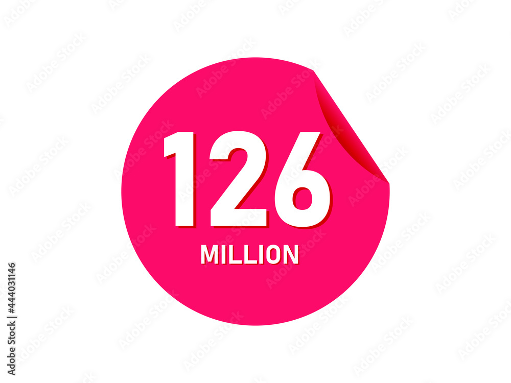126 million texts on the white background 126 million texts on the white background