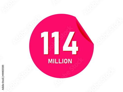 114 million texts on the white background