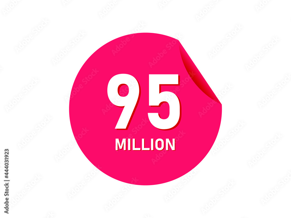 95 million texts on the white background 95 million texts on the white background