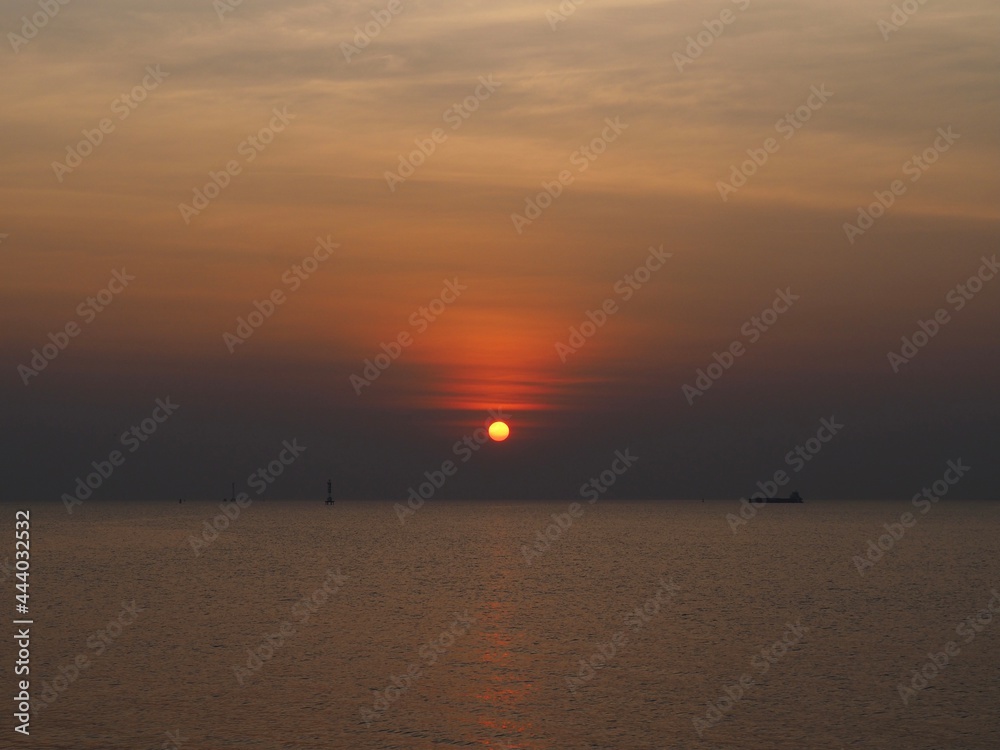 Sunset at the gulf of Thailand