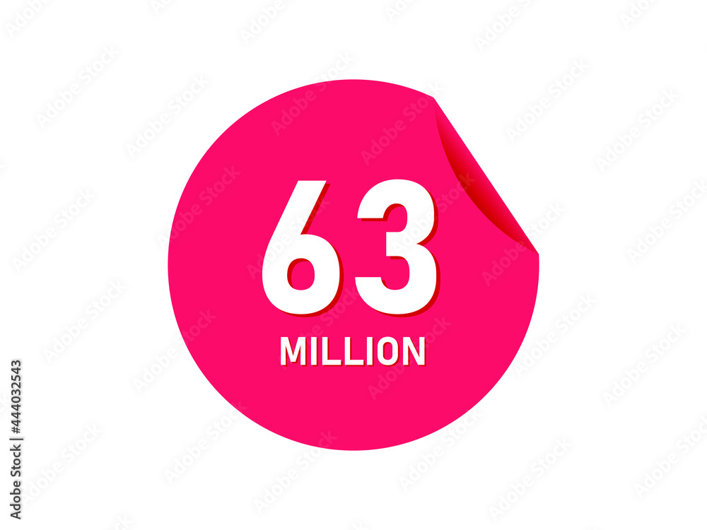 63 million texts on the white background 63 million texts on the white background