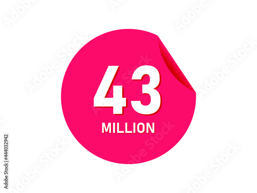 43 million texts on the white background
