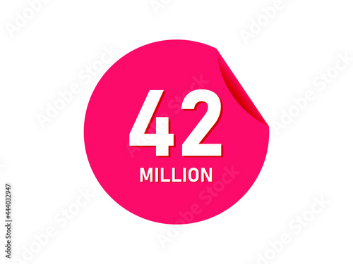 42 million texts on the white background