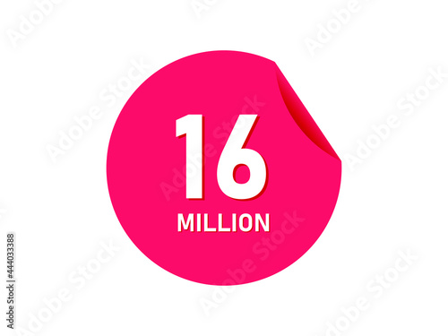 16 million texts on the white background