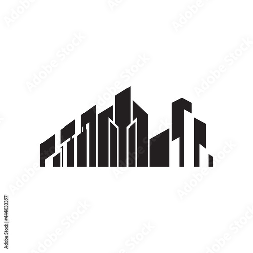 Sky scraper building logo design template