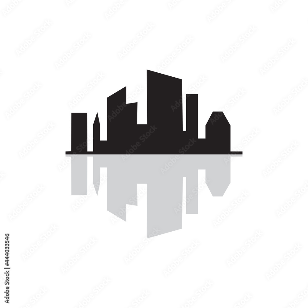 Sky scraper building logo design template
