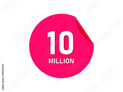 10 million texts on the white background