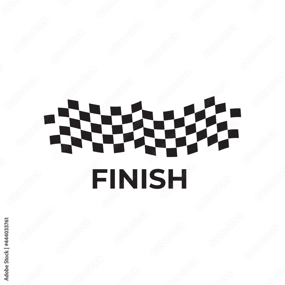Race flag icon logo design template Race flag icon logo design template