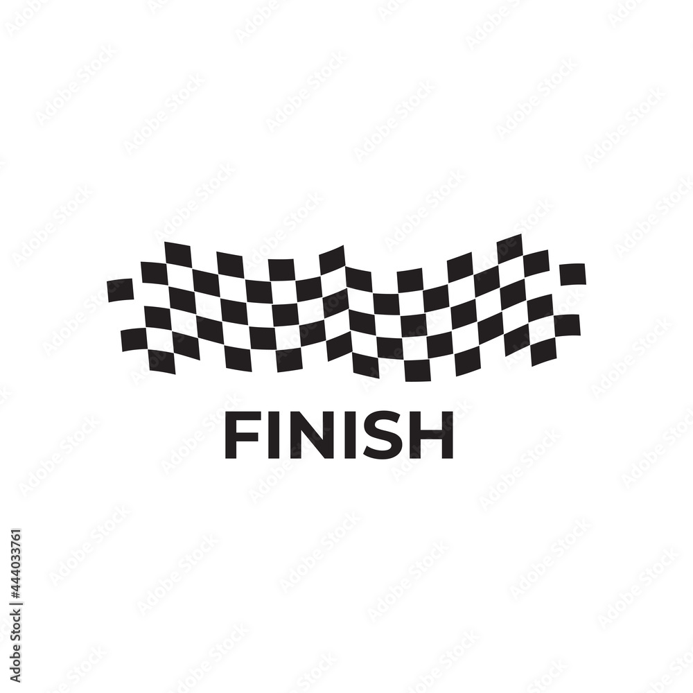 Race flag icon logo design template