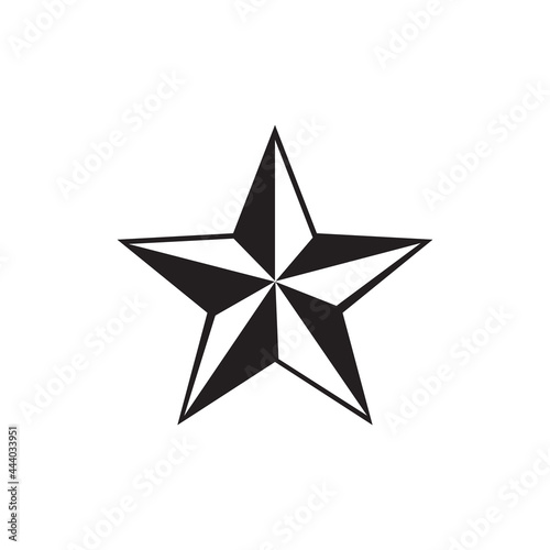 Star icon logo design template