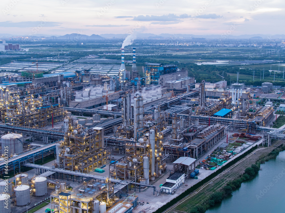 chemical plant in city chemical plant in city