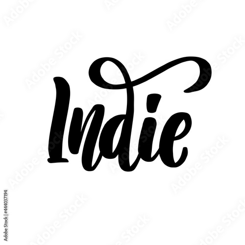 Indie music lettering Handwritten stock lettering typography