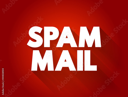 Spam mail text quote, concept background