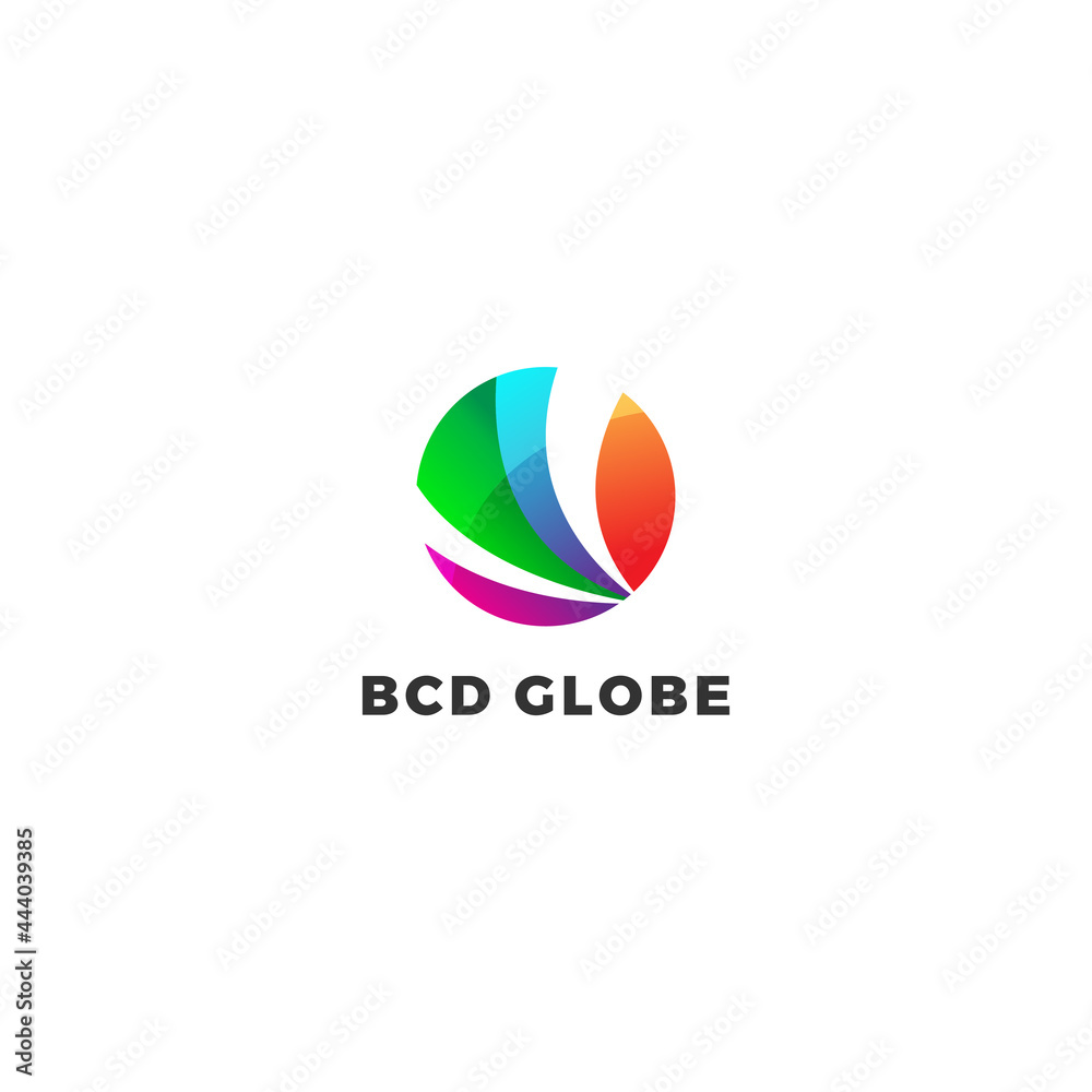 Abstract Vivid Circle Company Business Logo Design Template