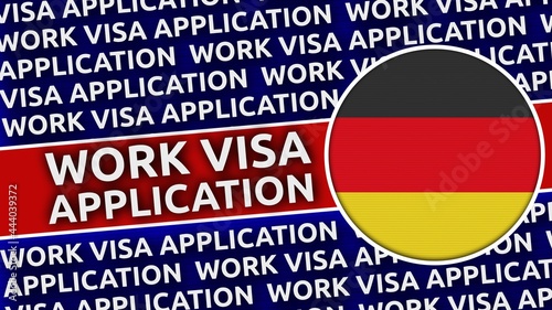 Germany Circular Flag with Work Visa Application Titles - 3D Illustration Free Download Germany Circular Flag with Work Visa Application Titles - 3D Illustration - GFXLoad