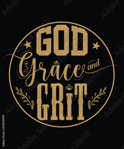 Grace Gratitude and Grit Christian T-Shirt Design
