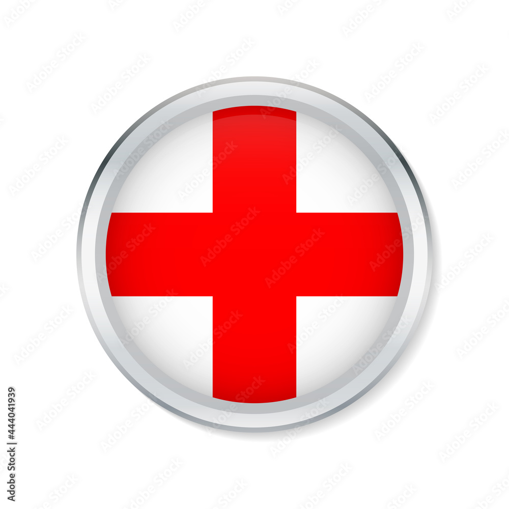 Obraz premium Round buttons flag of england