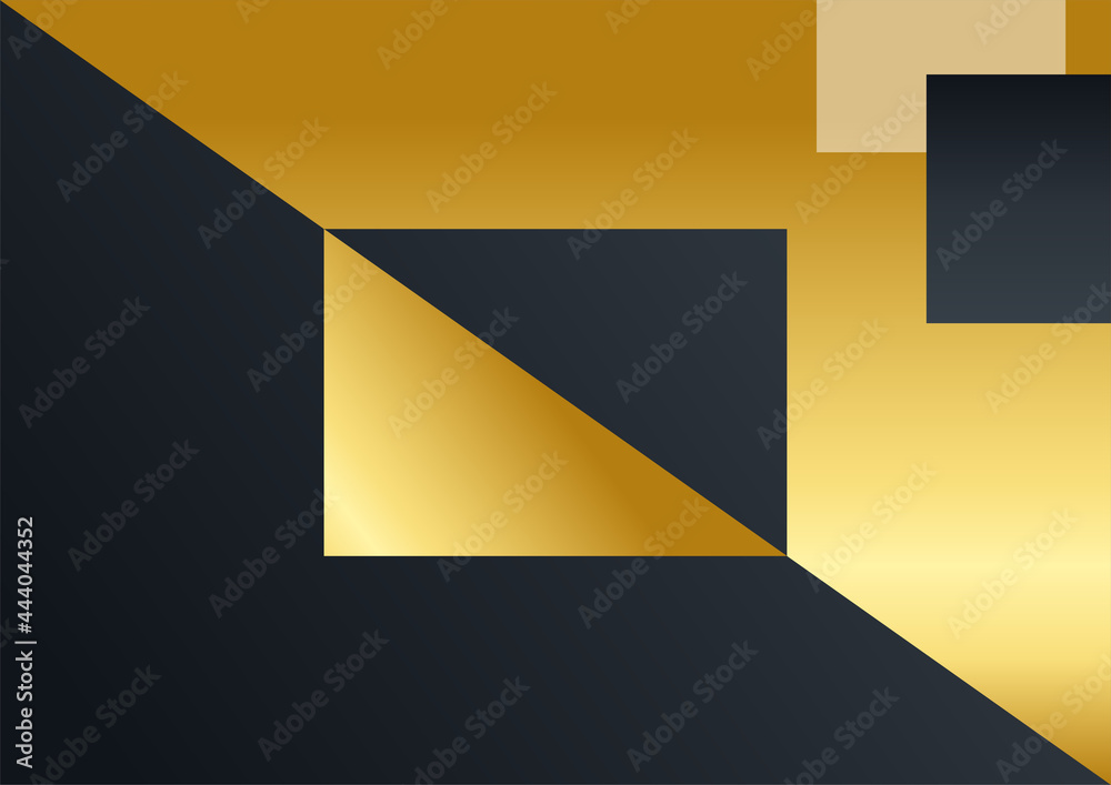 Abstract black gold geometric contrast background
