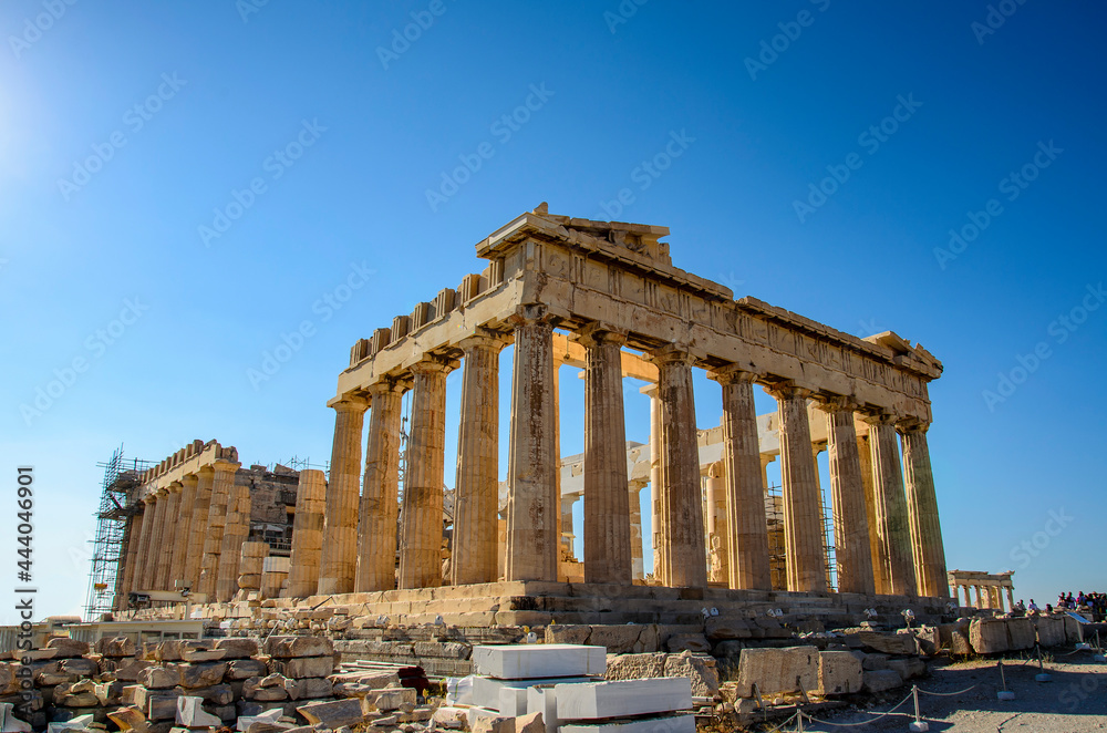 Iconic view of the Acropolis of Athens, Greece