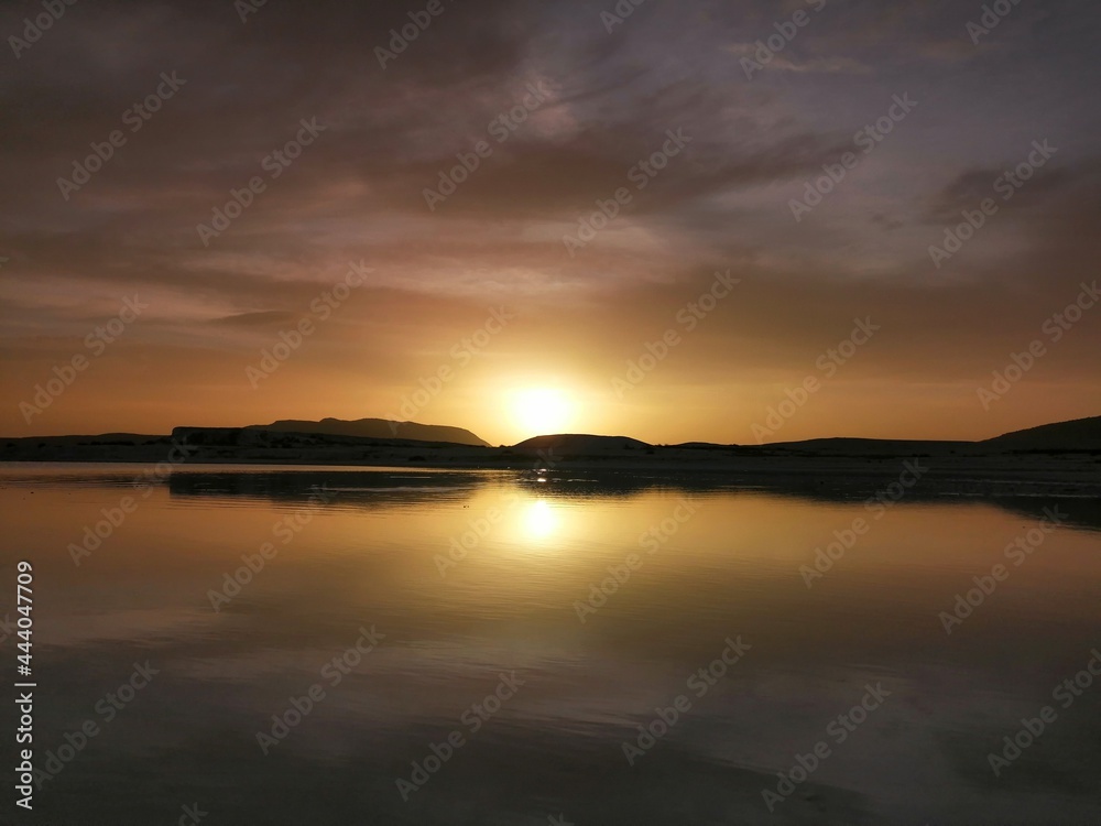 sunrise over the lake Salda, Turkey