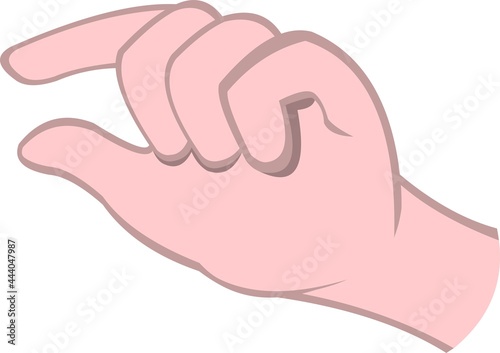 vector illustration of emoticon of a hand with a gesture of quantity