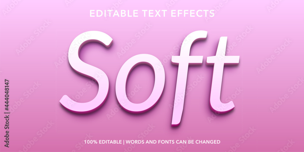 soft Editable Text Effect