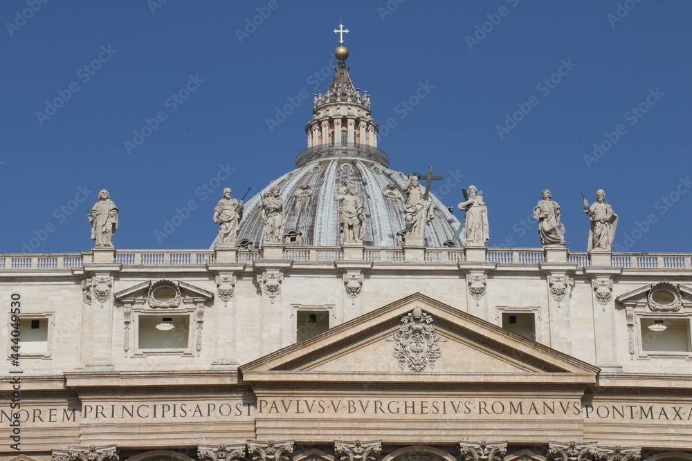 The Papal Basilica of Saint Peter in the Vatican. Basilica Papale di San Pietro in Vaticano. St Peters dome.