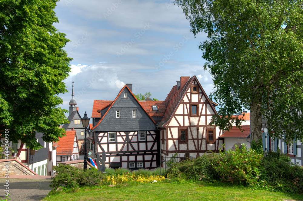 Fachwerkhäuser in der Altstadt von Oberursel, Hessen, Deutschland