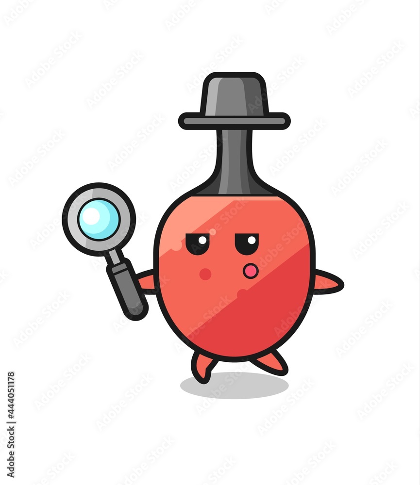 table tennis racket cartoon character searching with a magnifying glass table tennis racket cartoon character searching with a magnifying glass